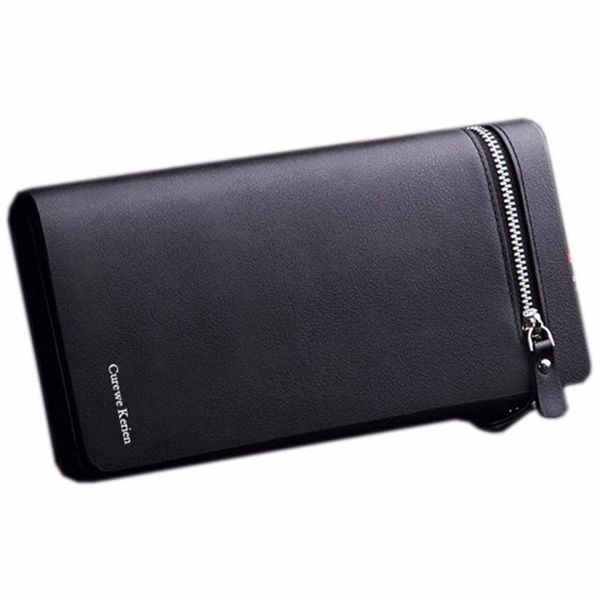 

men leather card cash receipt holder organizer bifold wallet purse bk wallet leather aug 9, Red;black