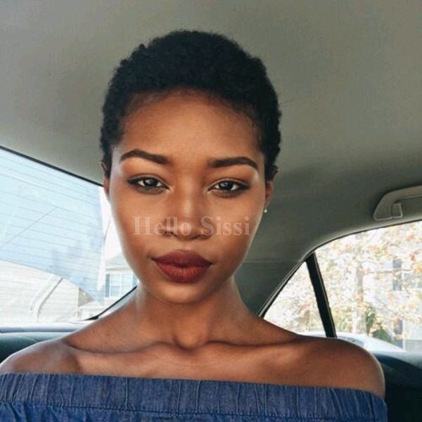 Hot Rihanna Natural Black Human Brazilian Hair Short Hair Full