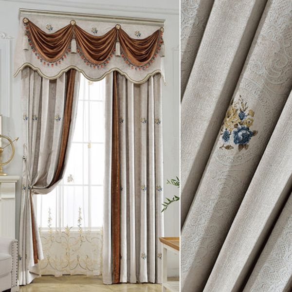2019 European Style French Mosaic Curtain Fabric Finished Products