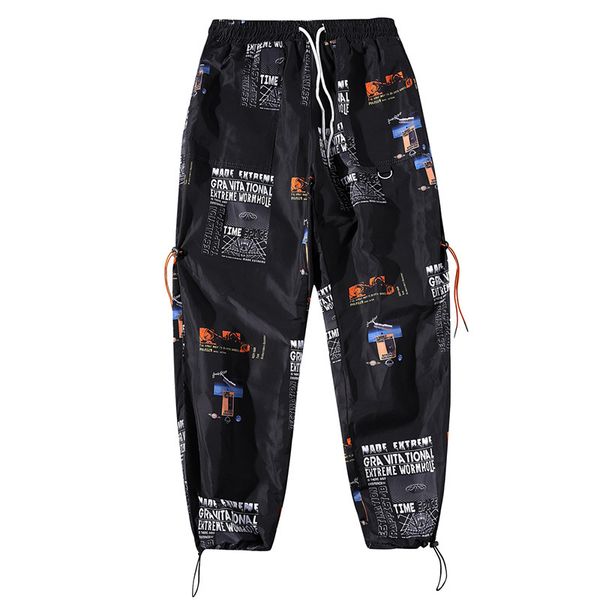 2018 İlkbahar Sonbahar Jogger Pantolon Erkekler Kadınlar Unisex Hip Hop Streetwear Harajuku Sweatpant Harem Rahat Baskılı Spor Pantolon Erkekler