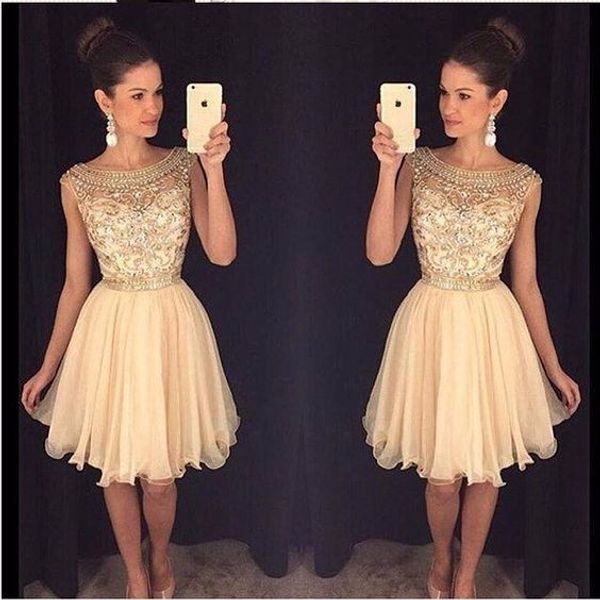 

exquisite handmade beading homecoming dresses vestido de festa curto chiffon short robe de cocktail, Blue;pink