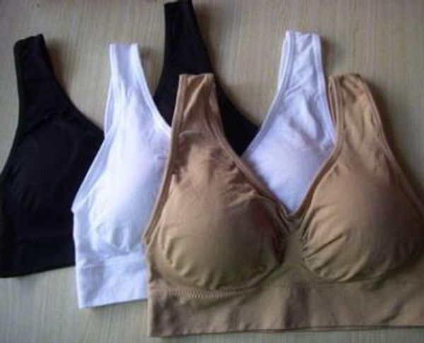

3pcs/set genie bra with pads seamless push up bra plus size xxxl underwear wireless black/white/nude
