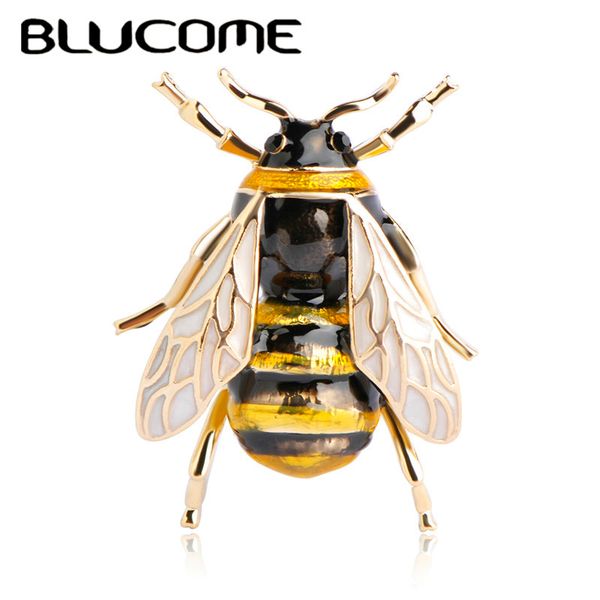 

blucome cute bee insect brooch kids girls clothes accessories gold-color black yellow enamel brooches birthday gifts jewelry, Gray