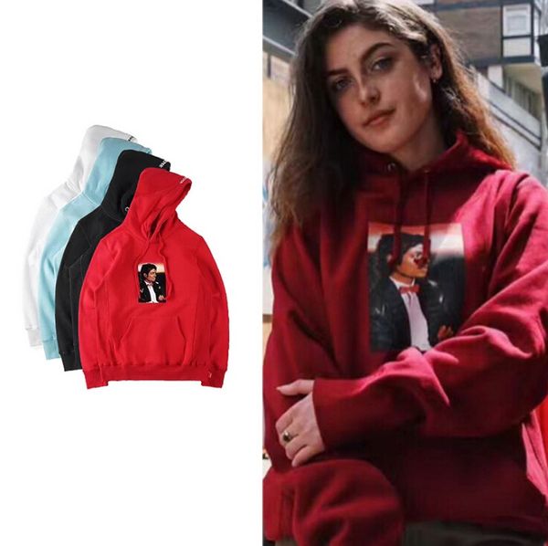 

Autumn MJ Printed Hoodies for Men and Women Candy Colors Fashion Long Sleeve Hooded Sweatshirts Street Style Unisex Pullovers