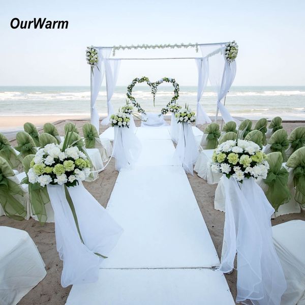 Grosshandel Ourwarm Hochzeit Dekoration Tulle Roll 100 Yards Weiss