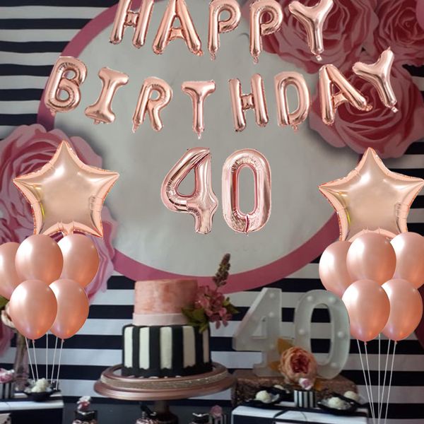 Wholesale 16inch 30 40 50 60 Years Old Happy Birthday Foil Balloon