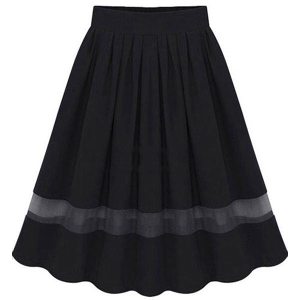

europe america skirts womens 2016 new long faldas pleated summer women chiffon maxi tulle skirt stitching vestidos lhq1111, Black