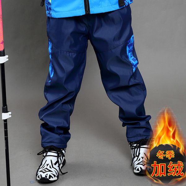 

boys girls keep warm thick pants for 8-16 age kids causal fleece trouser winter camping sport pants teenagers boys girls, Blue