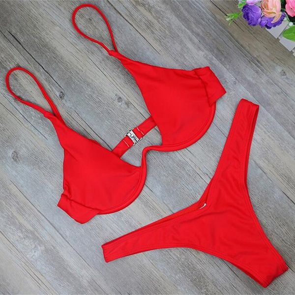 

new high cut thong bathing suit high waist swimsuit solid swimwear women brazilian biquini swim beach micro bikini set