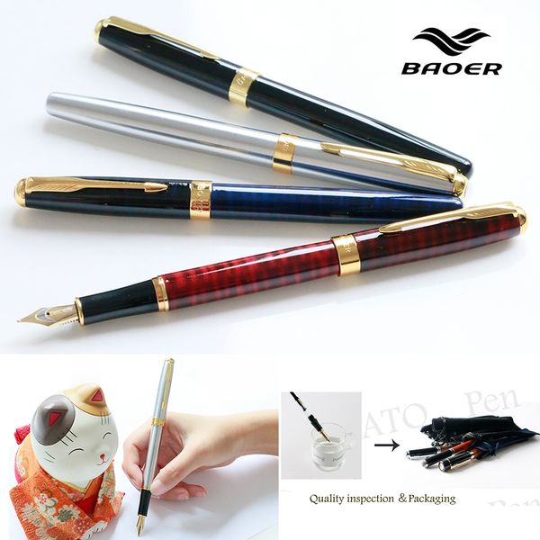 

luxury jinhao baoer 388 fountain pen 0.5mm nib calligraphy ink pen school and office supplies caneta tinteiro material escolar