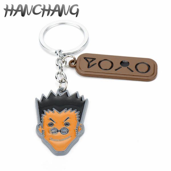 

x keychain cartoon leorio paladinight cosplay key chain chaveiro anime men jewelry llaveros, Silver