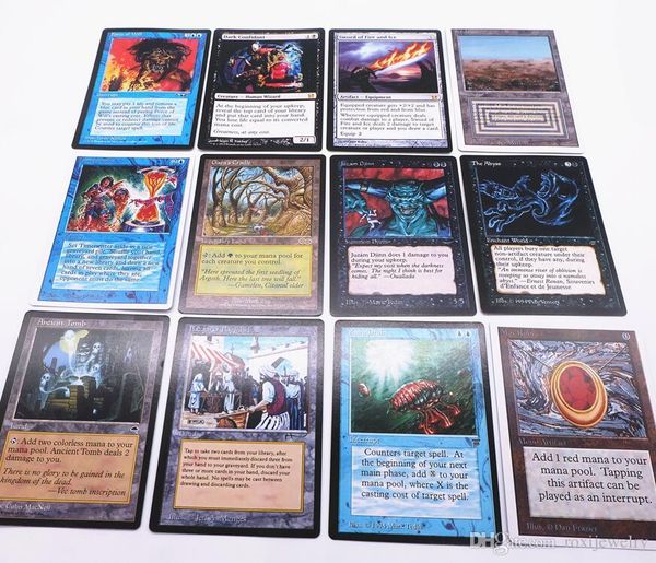 126 pçs/lote jogo mágico cartões DIY da versão em inglês fosco Coleção de jogos de tabuleiro Cartões personalizados TCG clássicos