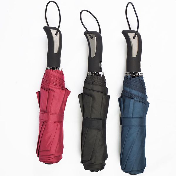 

simanfei 2017 new creative solid fully-automatic uv-proof rainy sunny three-folding umbrella windproof female male parasol