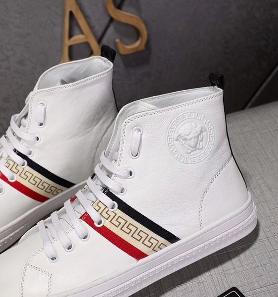 

Classic custom men's shoes new high to help small white shoes leather fashion casual shoes factory direct sales