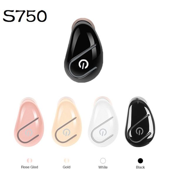 

S750 bluetooth earphone wirele headphone in ear mini mono earbud ingle hidden bu ine earpiece invi ible earphone dhl