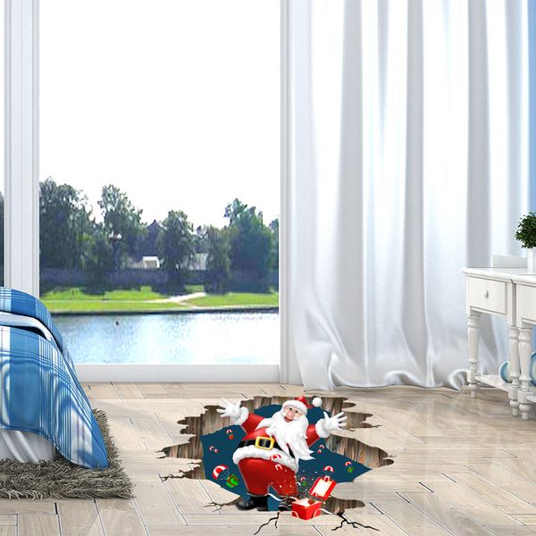 

christmas 3d santa claus xmas wall sticker home decor for kids room bedroom wallpaper ing