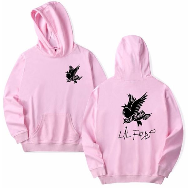 

lil peep hoodies men streetwear hooded mantle sweatshirts male hip hop hoddies cry baby harajuku women hoody black pink red