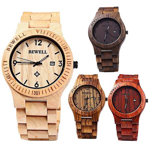 

men luxury natural maple wooden handmade quartz movement casual wrist watch smt 89, Slivery;brown