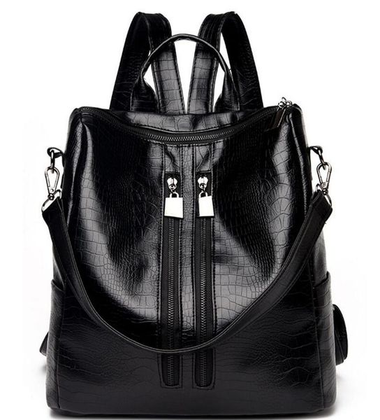 

women 2018 luxury leather backpack bagpack bolsos mujer woman women bolsa feminina school bags hobos shoulder bag b180074