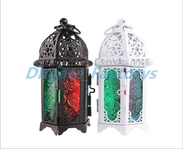 

Cla ic moroccan tyle candle holder 8 3 7 2 16 5cm votive iron gla candle tick candle lantern home wedding decoration