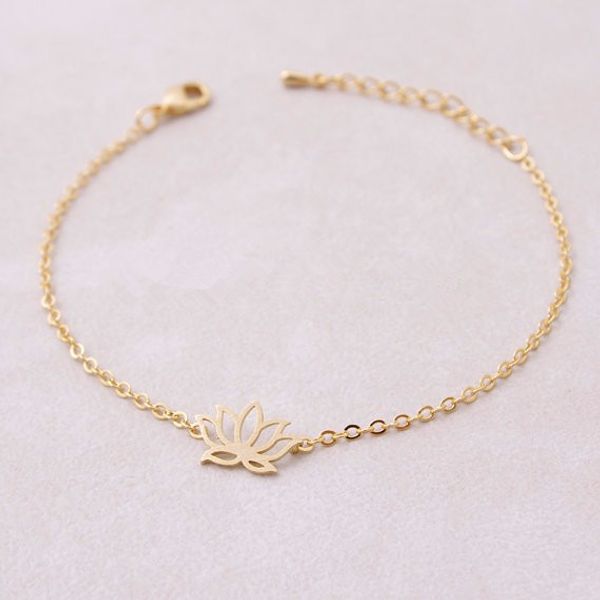 

the latest elements bracelets for girls fashion lotus of gold-color bracelets for women gift wholesale ing, Black