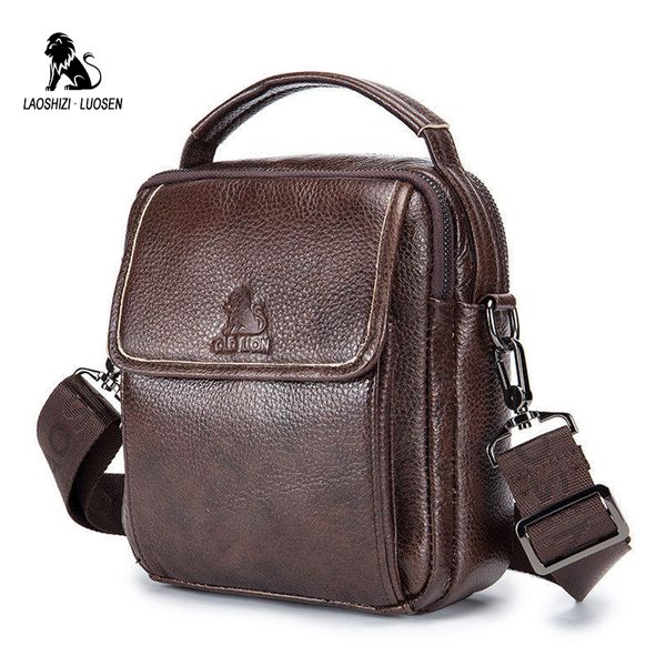 

genuine leather mens crossbody bags casual messenger bag men's shoulder bag cow leather business vintage male handbag soft
