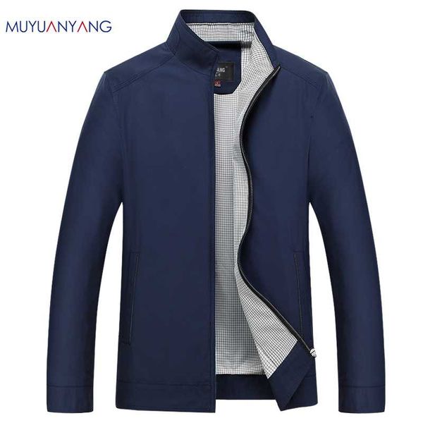 

му юань ян 2018 мужчины молния повседневная куртка мужской сплошной цвет пальто slim fit куртка 50% off мужчины ветрозащитный синий и хаки п, Black;brown