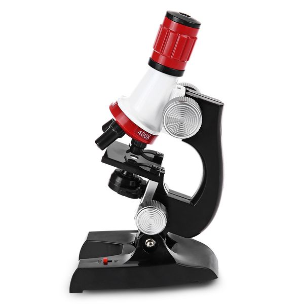 Freeshipping Microscope Kit Lab 100X-1200X Home School Giocattolo educativo Regalo per bambini Ragazzi Microscopio biologico ad alta precisione