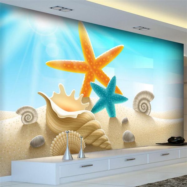 Minion Wallpaper Sea Shell Murals 3d Wallpapers For Living Room Bedroom Textured Large Photo Mural Papel Mural Para Pared Canada 2019 From Fumei168