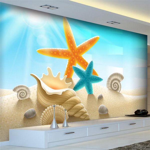 Minion Wallpaper Sea Shell Murals 3d Wallpapers For Living Room Bedroom Textured Large Photo Mural Papel Mural Para Pared Canada 2019 From Fumei168