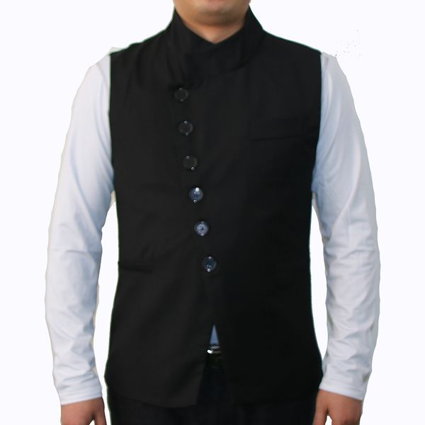 

2018 new arrival dress vests for men slim fit mens suit vest male waistcoat homme casual sleeveless formal business jacket f50, Black;white