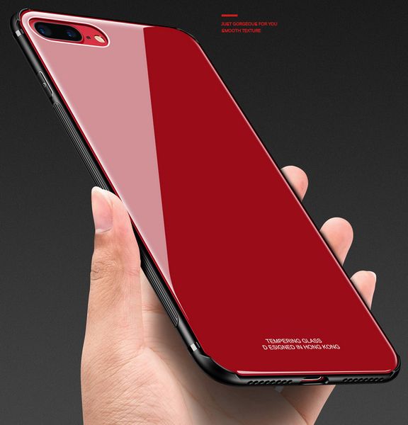 

original brand tempered glass phone cases for iphone x case hybrid shockproof for iphone 7 case for iphone 8 case cover tpu+pc