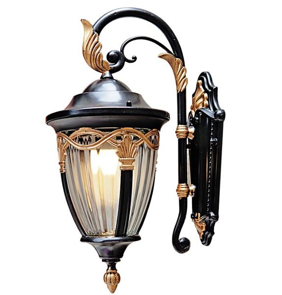 Outdoor Waterproof European Style Villa Garden Patio Wall Door Led