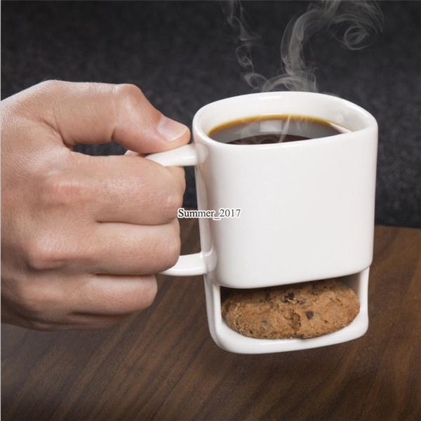 

ceramic milk cups with biscuit holder dunk cookies coffee mugs storage for dessert christmas gifts ceramic cookie mug