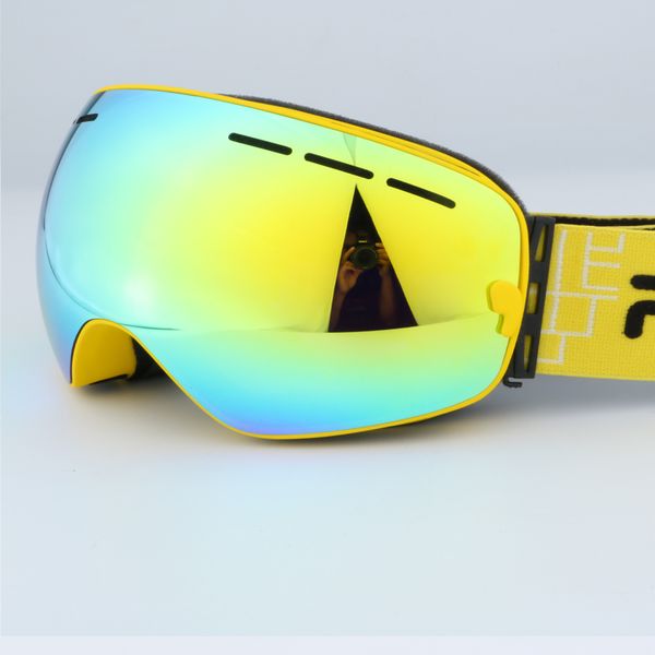 

double layers uv anti-fog lens ski goggles big spherical skiing snowboarding men skating snow glasses eyewear for men women