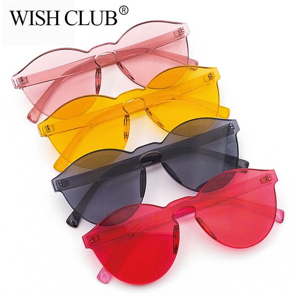

2017 fashion colorful sun glasses women frameless sunglasses brand designer vintage transparent glasses girl gafas oculos, White;black