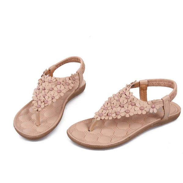 

women's shoes summer bohemia style sweet beaded sandals clip toe sandals beach shoes herringbone zapatos de mujer, Black