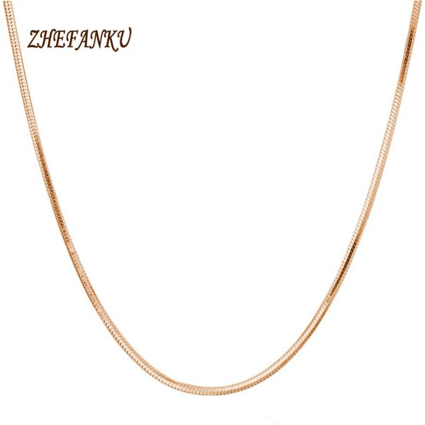 Géométrique Chaînes Collier Mode Plaqué Or For Jaune Serpent Chaîne