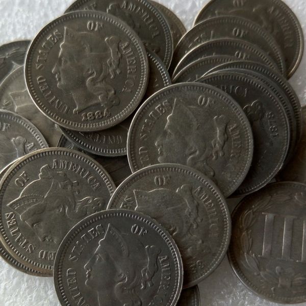 

us three cent nickel(1865-1889) 25pcs coin copy home decoration accessories