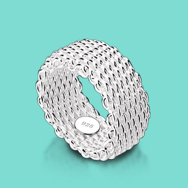 

silver ring 925 sterling silver ring female fashion and personality weave a sterling a birthday present, Golden;silver