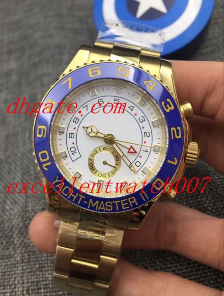 

factory supplier new luxury asia 2813 stainless steel ceramic bezel golden white dial 116688 44mm men watch watches sale, Slivery;brown
