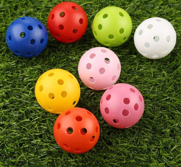 

100pcs 41mm golf training balls plastic airflow hollow with hole golf balls outdoor practice golf accessories