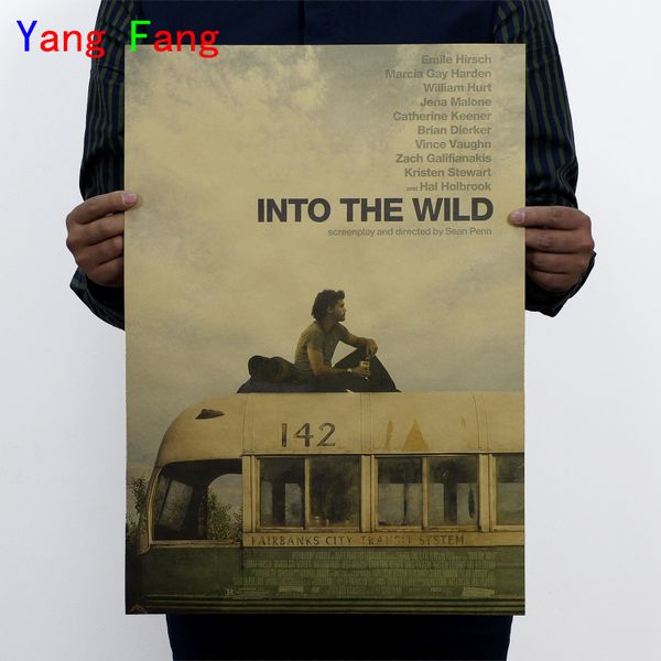 

into the wild/ nostalgia retro posters/ classic movie vintage kraft poster painting core 51x35cm