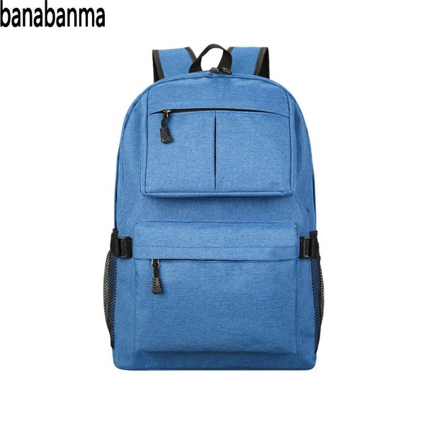 

banabanma men women's backpackcasual backpack students school bag double shoulder backpack with usb charging port backpacks zk40