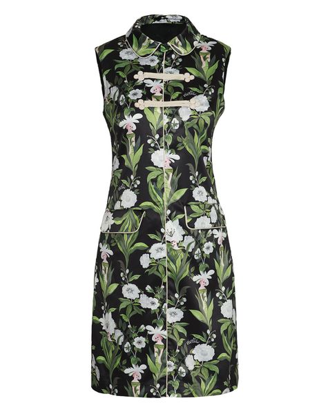 

floral flower print women sheath dress sleeveless casual dresses 01k595, Black;gray