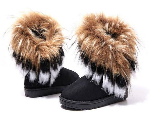 

2022 designer brand shoes woman platform sweet boots for women womens girls shoe winter ankle high knee snow boot, Black