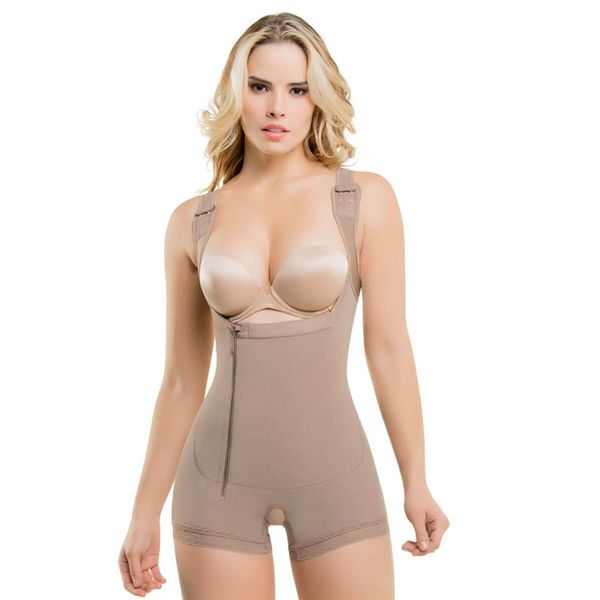 

bodysuit open crotch women butt lifter waist trainer plus size slimming zipper underbust body shaper gray shapewear underwear, Black;white