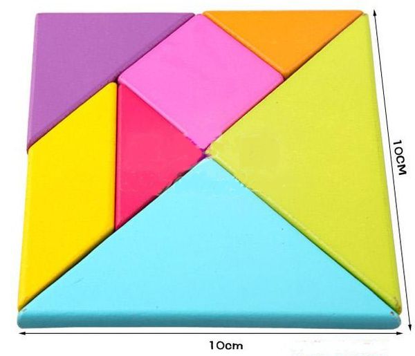 Деревянные воспитание игрушки многоцветный танго Tangram Intelligence Jigsaw Puzzle заводская стоимость дешево оптом 3 комплекта или более