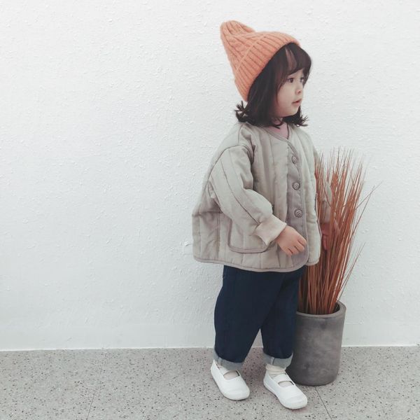 

kids girls cotton jackets 2018 baby girl winter clothes fashion downs coat for baby clothes toddler girls casual parkas outwear, Blue;gray