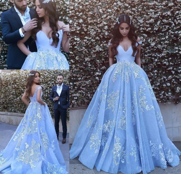 

2018 Dubai Arabic Prom Dresses With Pocket Lace Applique Long Formal Holidays Wear Graduation Evening Party Gown Custom Made Plus Size